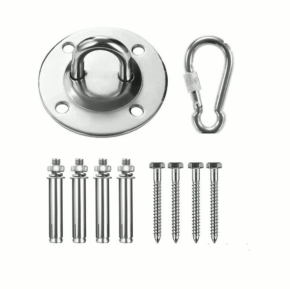 Deckenbefestigung Set für Therapieschaukel mit Karabiner, Deckenplatte und Montageschrauben